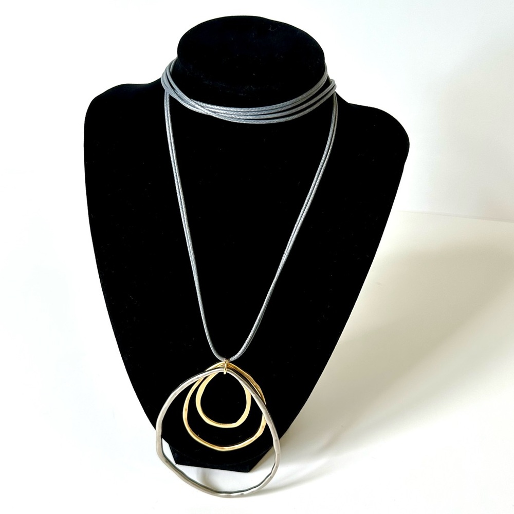 GOLD & SILVER Plated Metal Handcrafted Statement Necklace